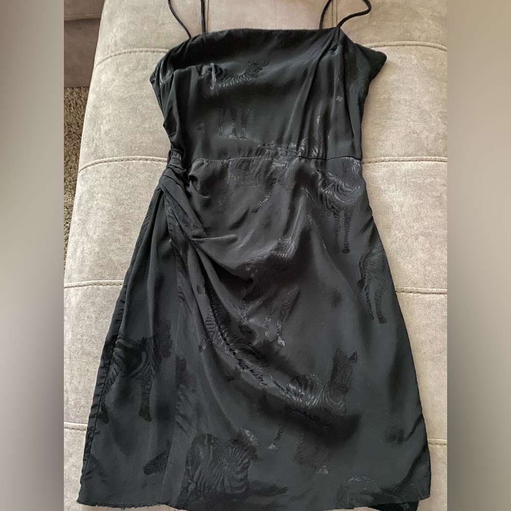 Zara Printed Satin Mini Dress. Size S